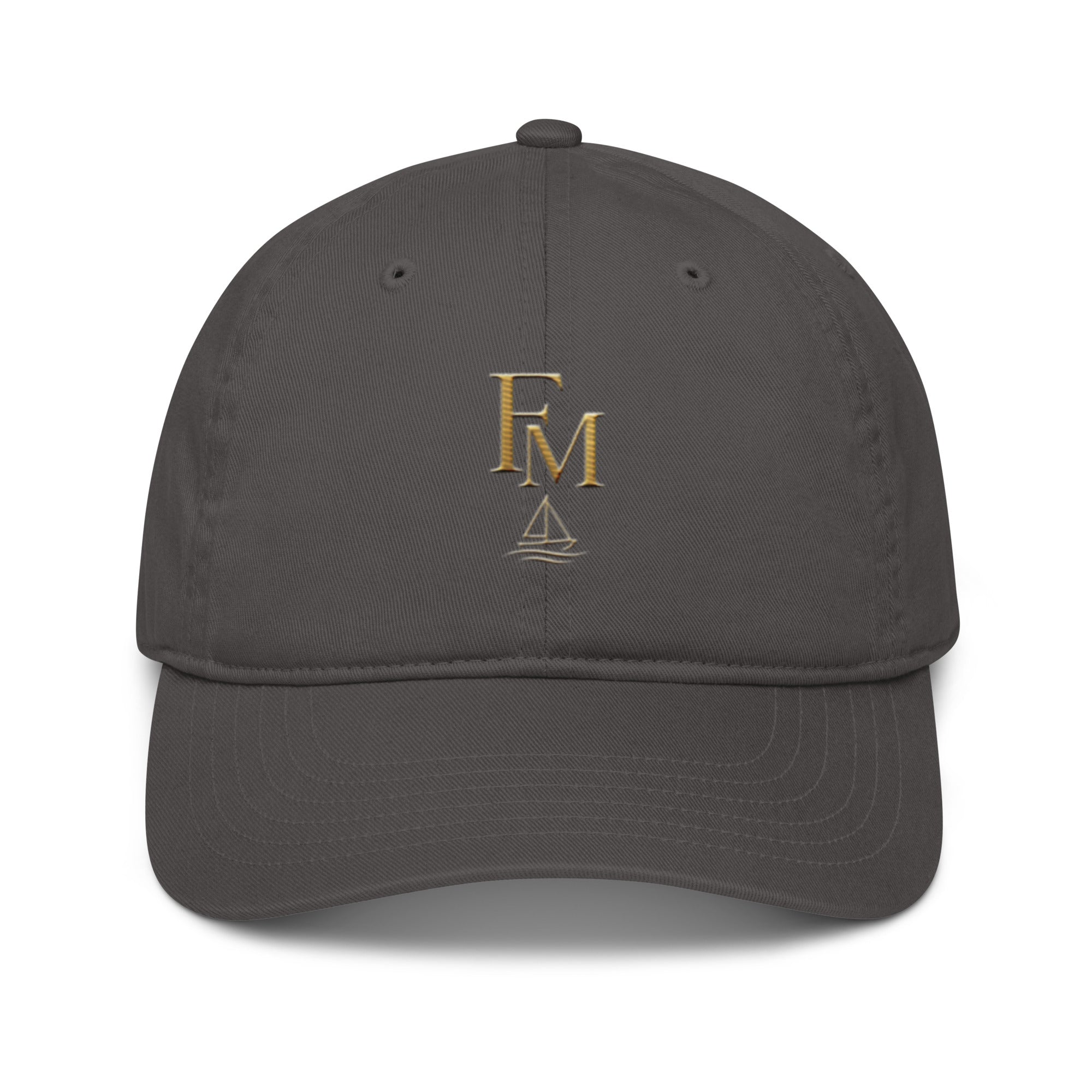 Gorra Club FILIP Carbón — vista frontal, bordado artesanal hilo avena, seis paneles | Filip Maison