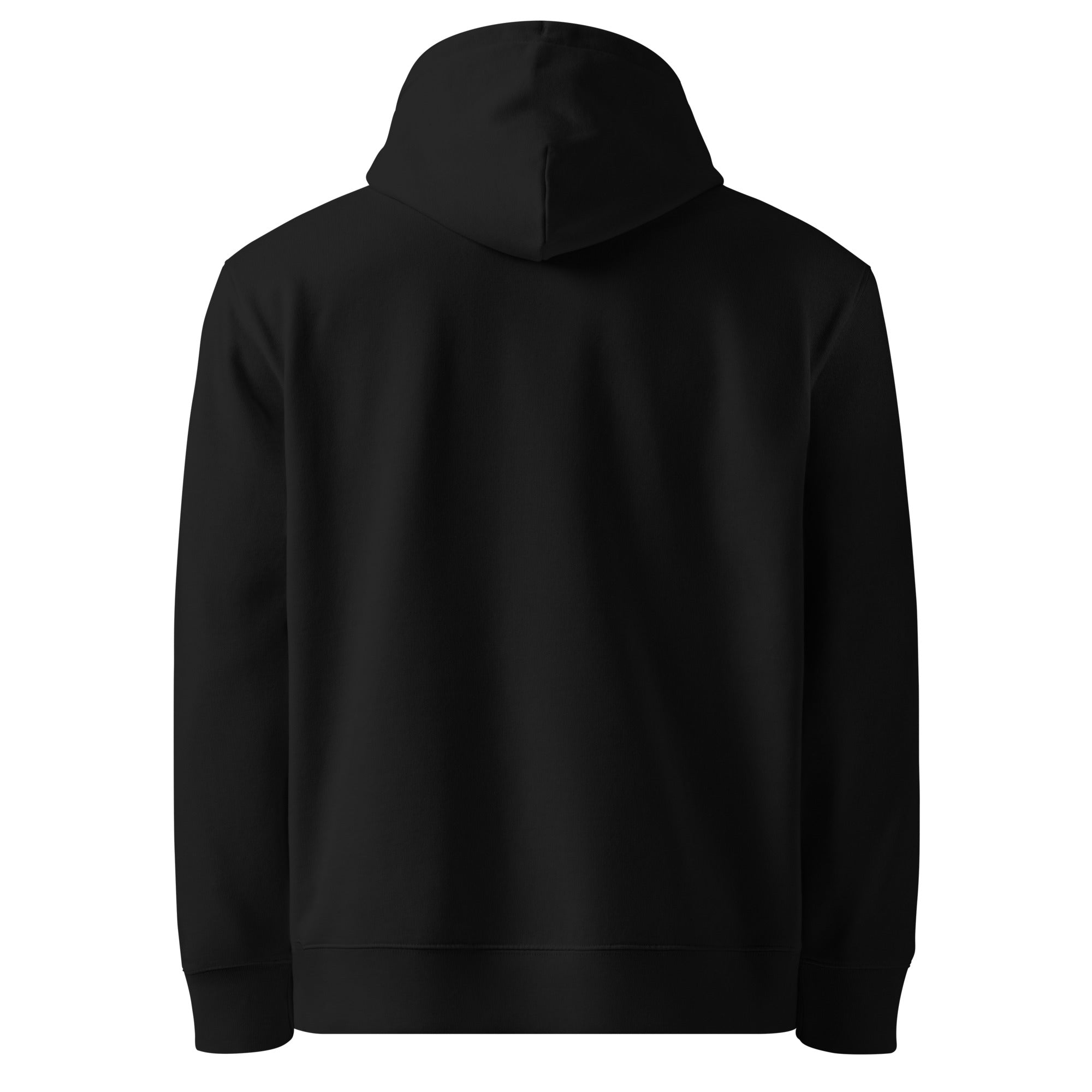 Sudadera FILIP Negro — vista trasera, algodón orgánico GOTS-11395, acabado en Letonia | Filip Maison