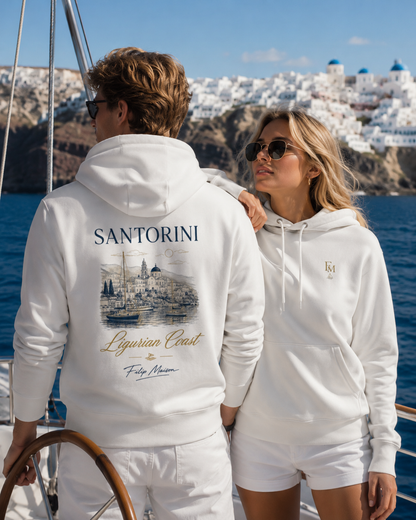 Sudadera FILIP de algodón — Crema &amp; Blanco