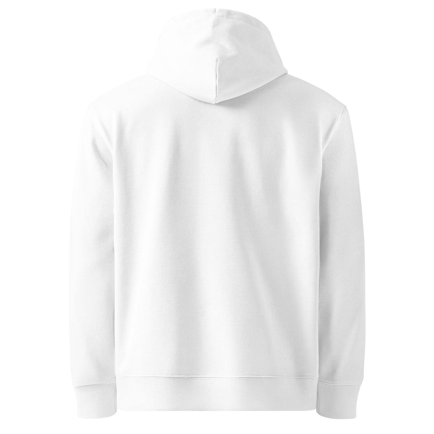 Sudadera FILIP Blanco — vista trasera, algodón orgánico GOTS-11395, acabado en Letonia | Filip Maison