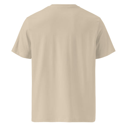 Camiseta Heritage FILIP Portofino — vista trasera, crema con estampado azul marino y dorado | Filip Maison